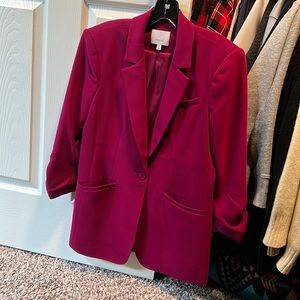 Cinq a Sept Khloe Crepe Ruched Blazer